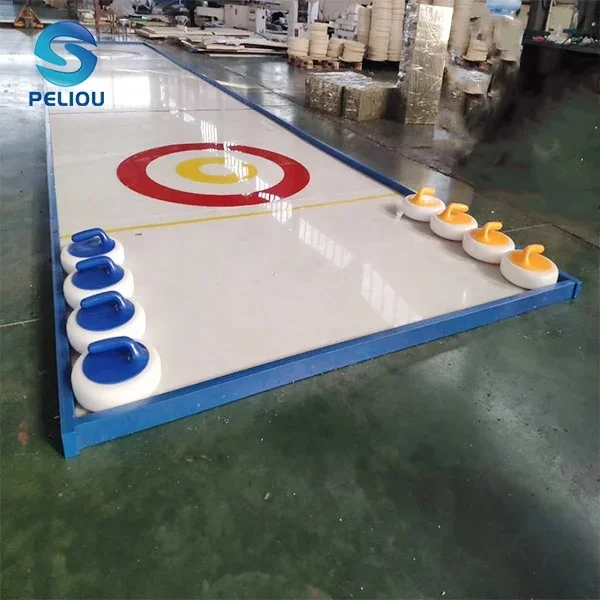 portable self lubrication curling synthetic ice rink lanes with diameter 20 cm curling stones