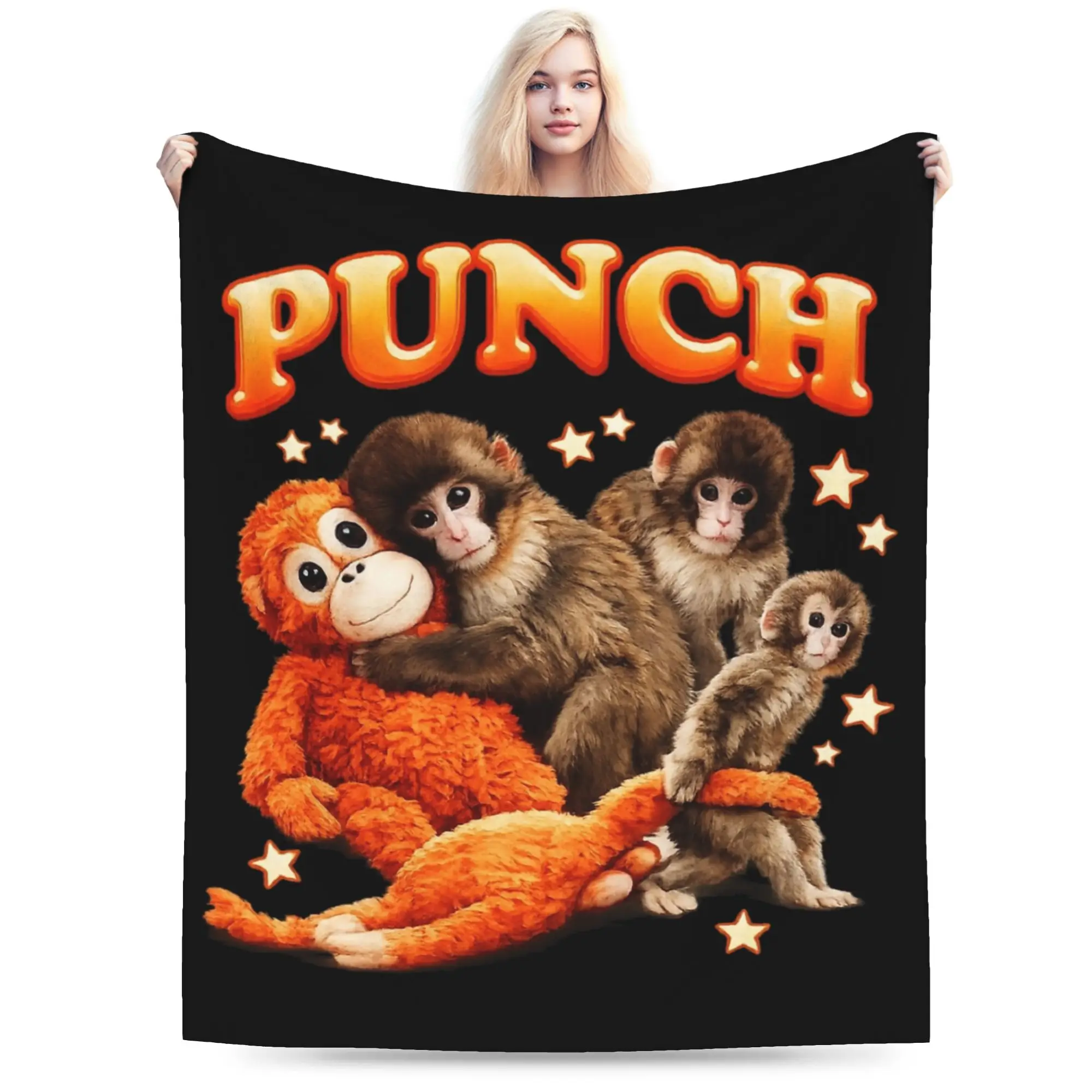 

Плюшевое одеяло-плед Baby Monkey Punch: летнее, портативное, легкое, тонкое, для кровати и дивана