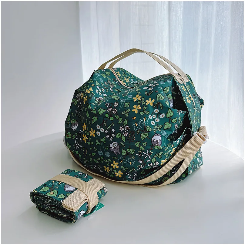 الكرتون الياباني توتورو الأكورديون مطوي التسوق Bageasy للطي وتخزين المحمولة باليد الكتف متدلي هدية