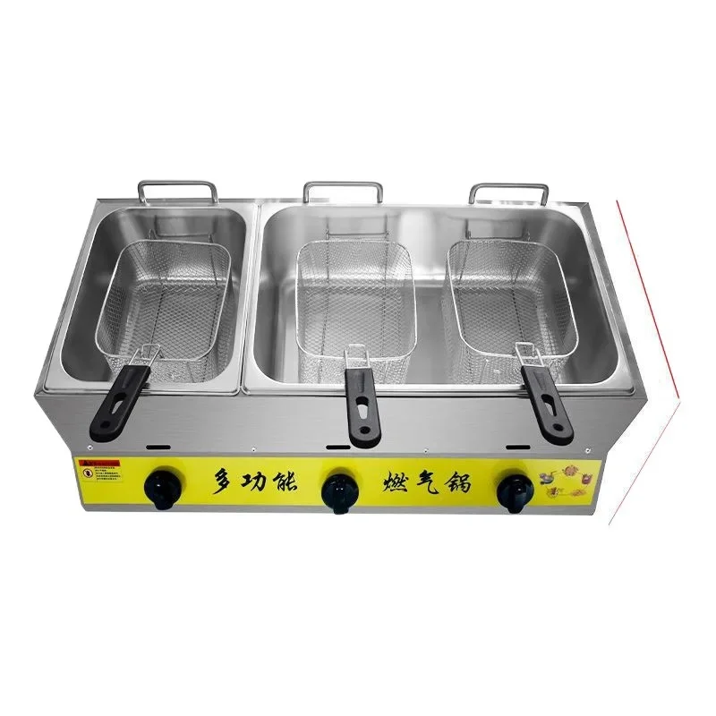 Gas Oden cooking machine Fryer burner gas multi-functional cooking noodles French fries fritters stall night market string