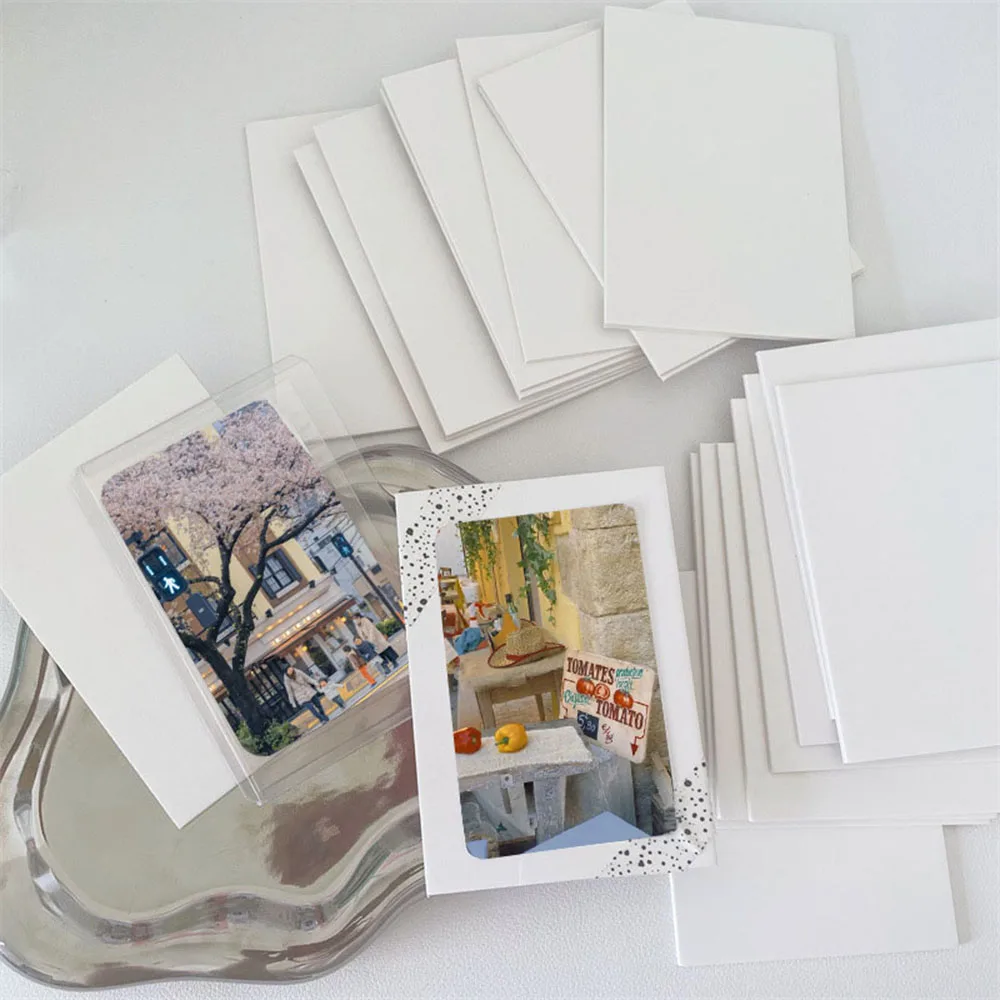 10pcs New Small Card Protective White Cardboard Handmake Card Thicked Paper Anti-bending Double Sided Thick Making Craft Paper
