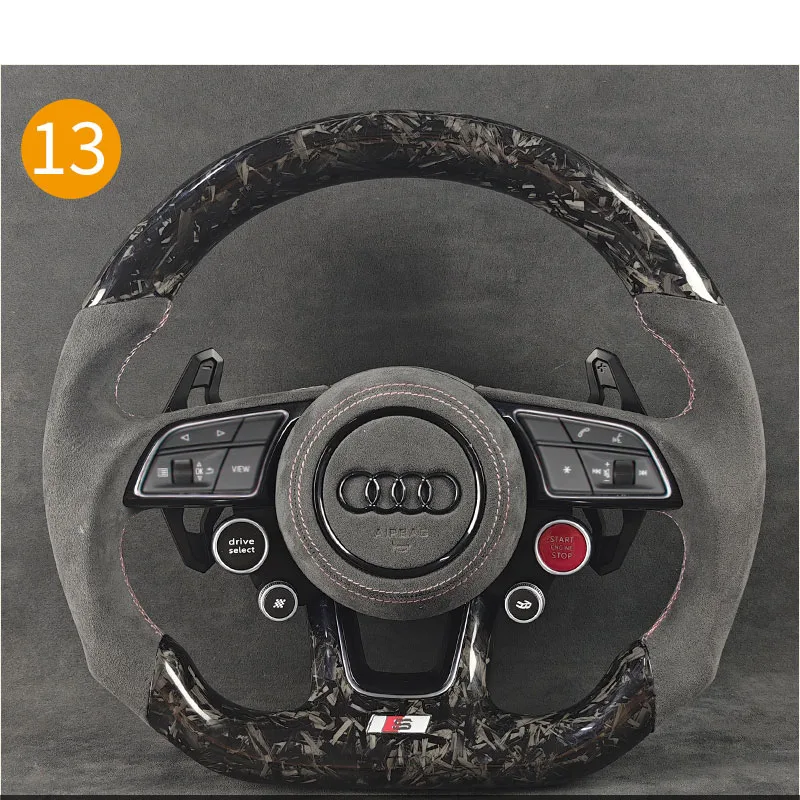 Fit for Audi A4 S4 A5 S5 B9 2017 2018 2019 replacement carbon fiber or leather Alcantara steering wheel Modification and upgrade