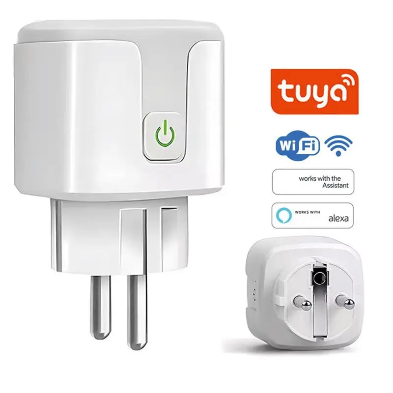 AA51 Tuya Wifi Smart Plug 16A EU Socket With Power Monitoring Timing Function Voice Control Via Tuya For Alexa Googlehome(EU) EU
