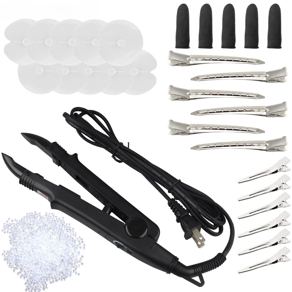 kit-di-strumenti-per-cheratina-portatile-connettore-per-capelli-clip-metalliche-in-ferro-protezioni-per-scudo-100-grammi-perline-di-colla-alla-cheratina-pinzette-protezioni-per-le-dita