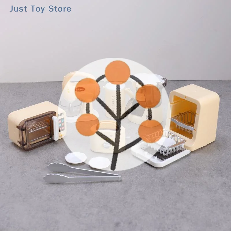 [JT]1Set Doll House Accessories 1:12 Dollhouse Miniature Coffee Machine Egg Beater Bread Machine Home Appliances Decor Toy