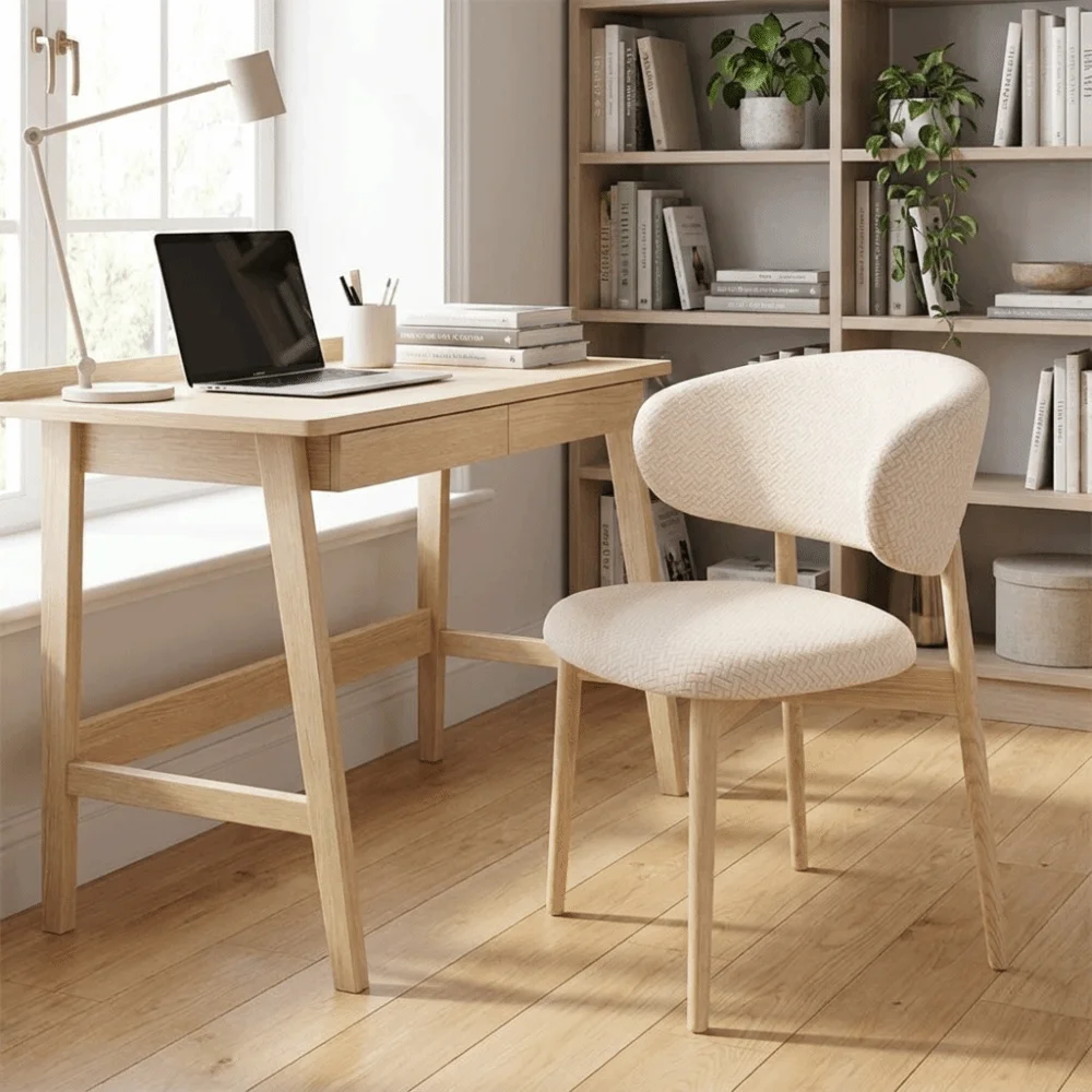 Elastic Dining Chair Cover Full-Coverage Solid Color Curved Back Chairs Cover Dustproof Jacquard Split Chair Cover All Seasons
