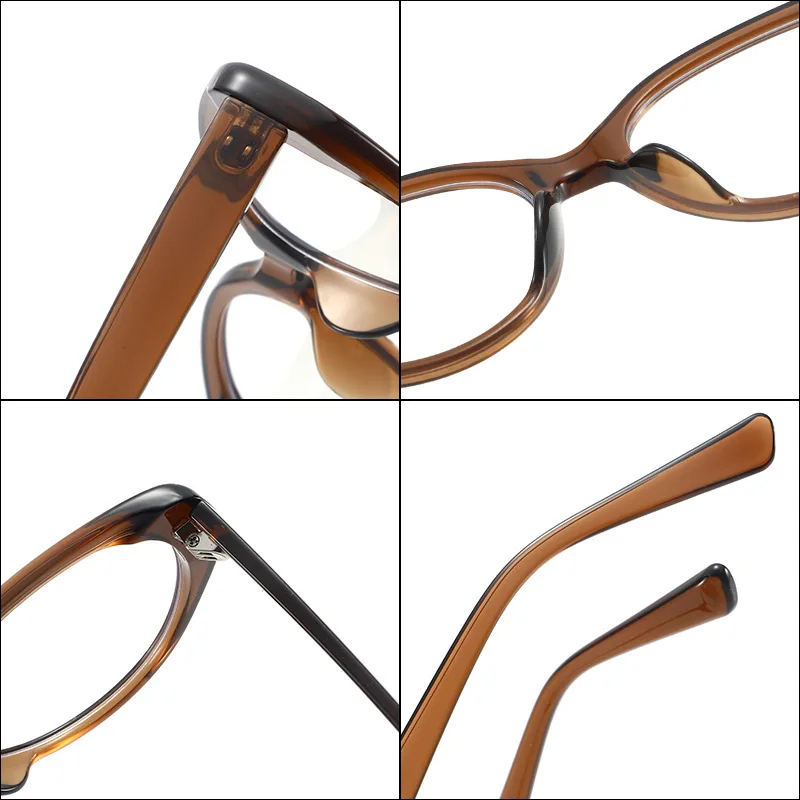 525 مللي متر جديد نظارات سوداء عين القط مكافحة الضوء الأزرق غير وصفة طبية موضة نظارات للقراءة قصر النظر مخصص