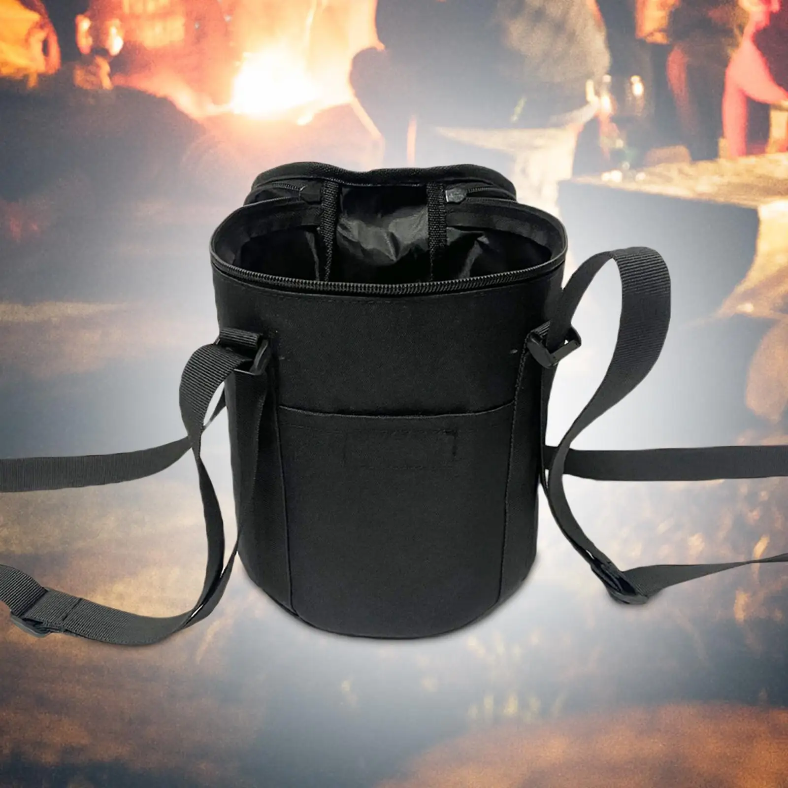 Tabletop Fire Pit Bag Adjustable Shoulder Straps 19x19x20cm Fire Pit Storage Bag