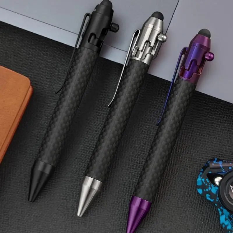 1 Piece Edc Pen Business Quick Drying Signature Pen Sus Tactical Pen Outdoor Portable Carbon Fiber Pen