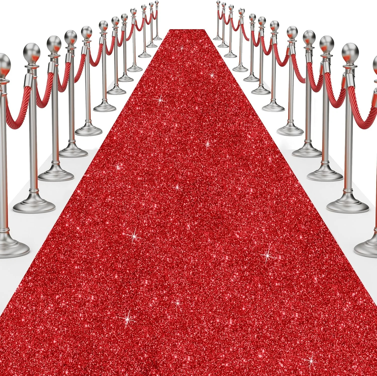 Alfombra para Bodas Antideslizante, Alfombra Blanca para Bodas, Alfombra Roja para Ceremonias, Alfombra para Escenarios Nocturnos, Alfombra para Bodas