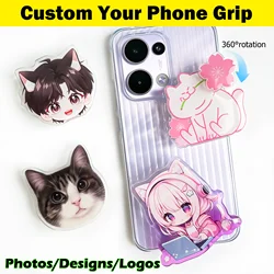 Factory Custom Acrylic Phone Grip Tok Anime Phone Holder Custom Logo Anime Hologr am Personalized Phone Socket Custom Photos