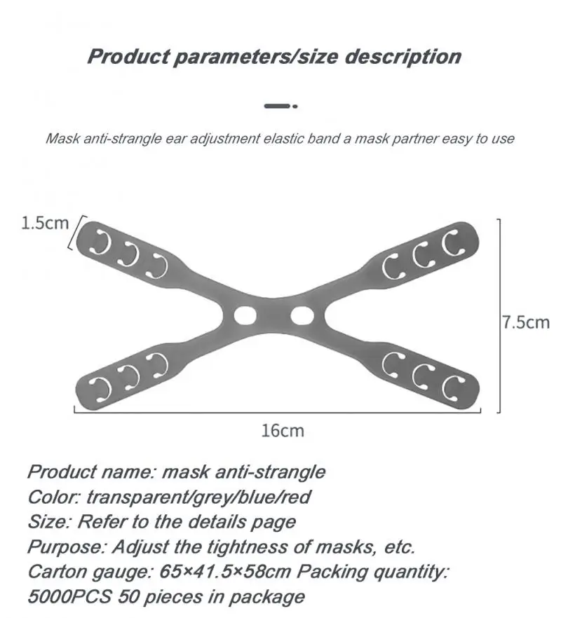 Mask Lanyard Holder Four Gear Adjustable Anti-slip Mask Ear Mascarillas Extension Hook Face Masks Buckle Holder Masque Hooks