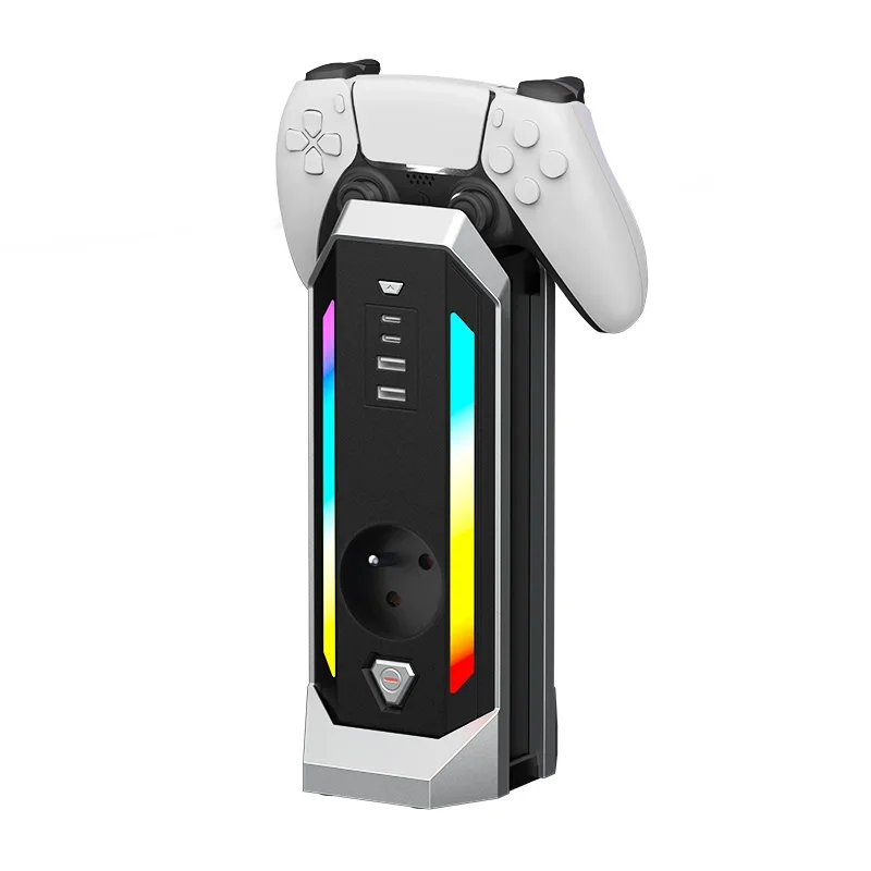 

16A type 4 socket RGB light with 380J surge protection 3USB gamepad charging