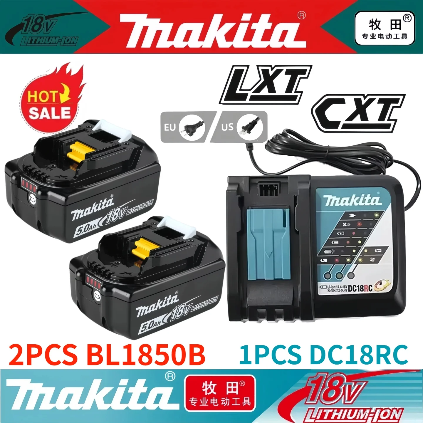 

100% genuine⚠Makita rechargeable lithium-ion 6.0Ah battery canreplace Makita BL1860B BL1850B BL1840B BL1830B LXT400 for DTW700