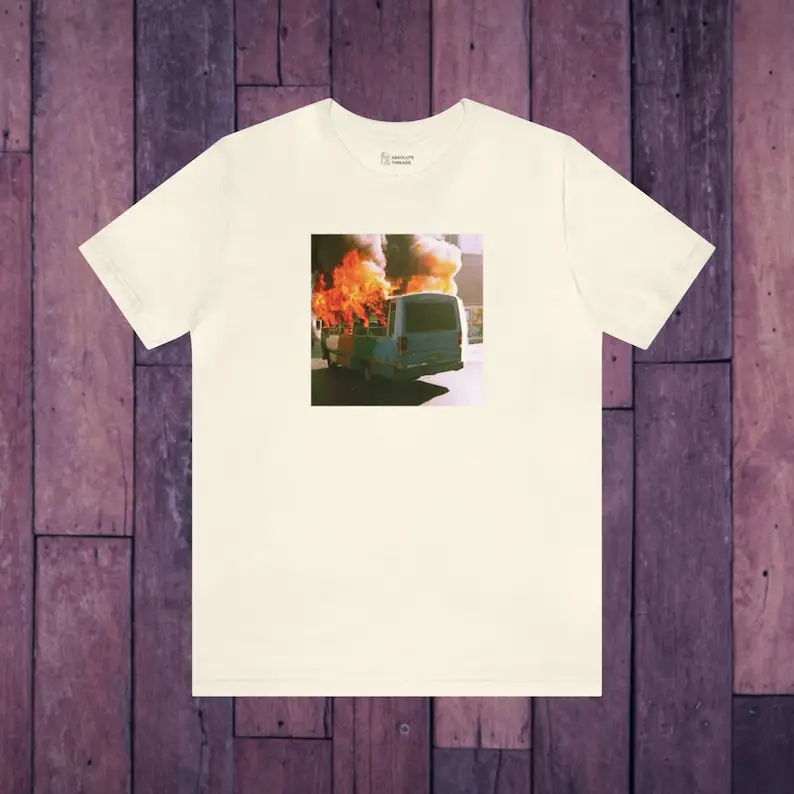 Bus On Fire T-Shirt,  On Fire Shirt,  On Fire Tee Car Shirt, Shirt, Explosion Tee