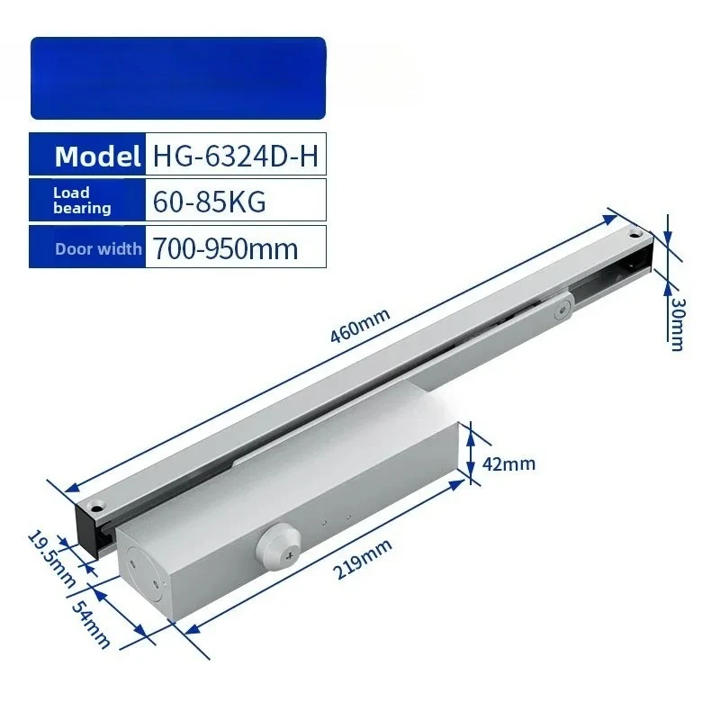 Door closer Slide rail type Heavy-duty hydraulic buffer Automatic door closing Suitable for hotel household silent closure