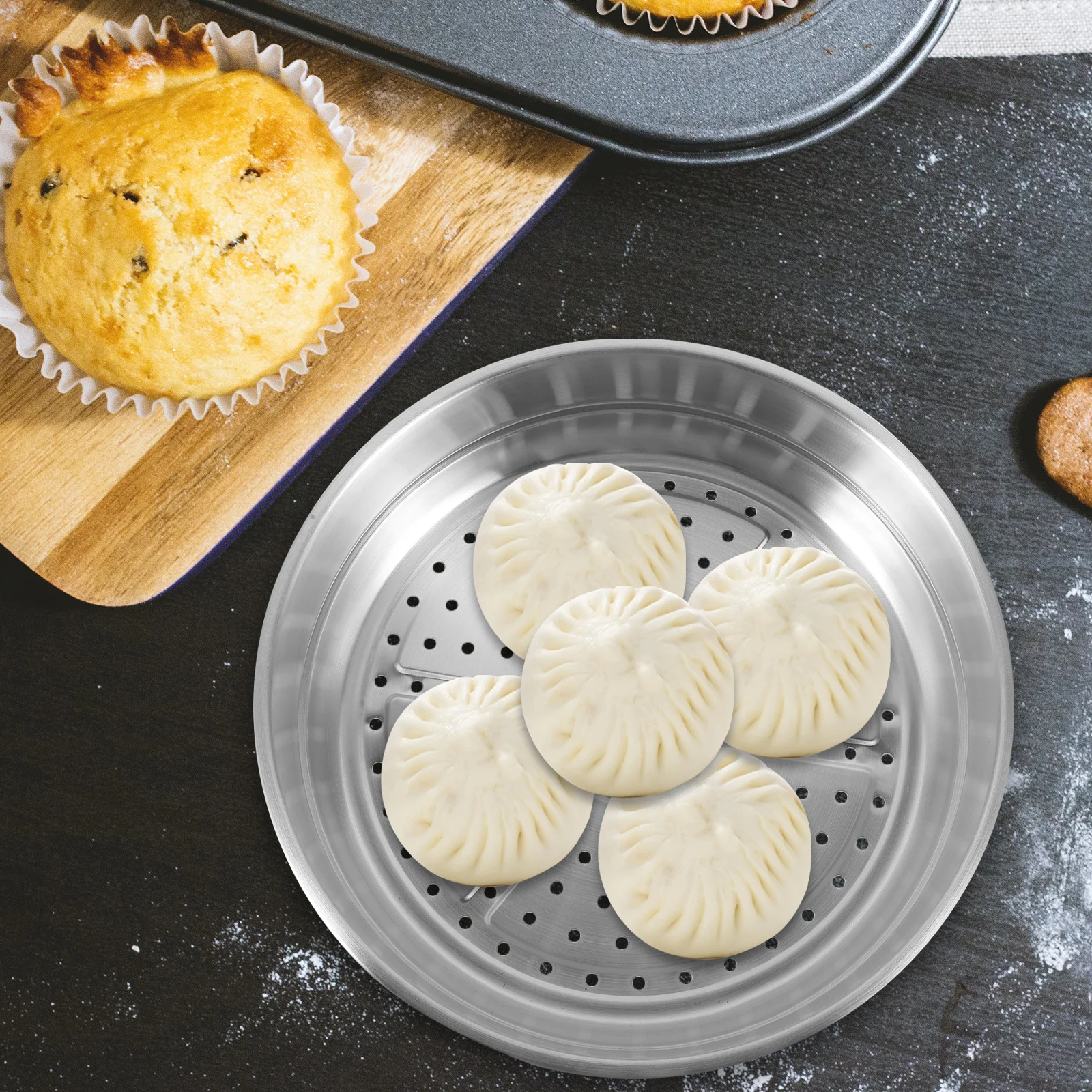 

Stainless Steel Steamer Basket Household Steaming Pot Kitchen Cookware Multi-Functional Reusable Cooking Tool For