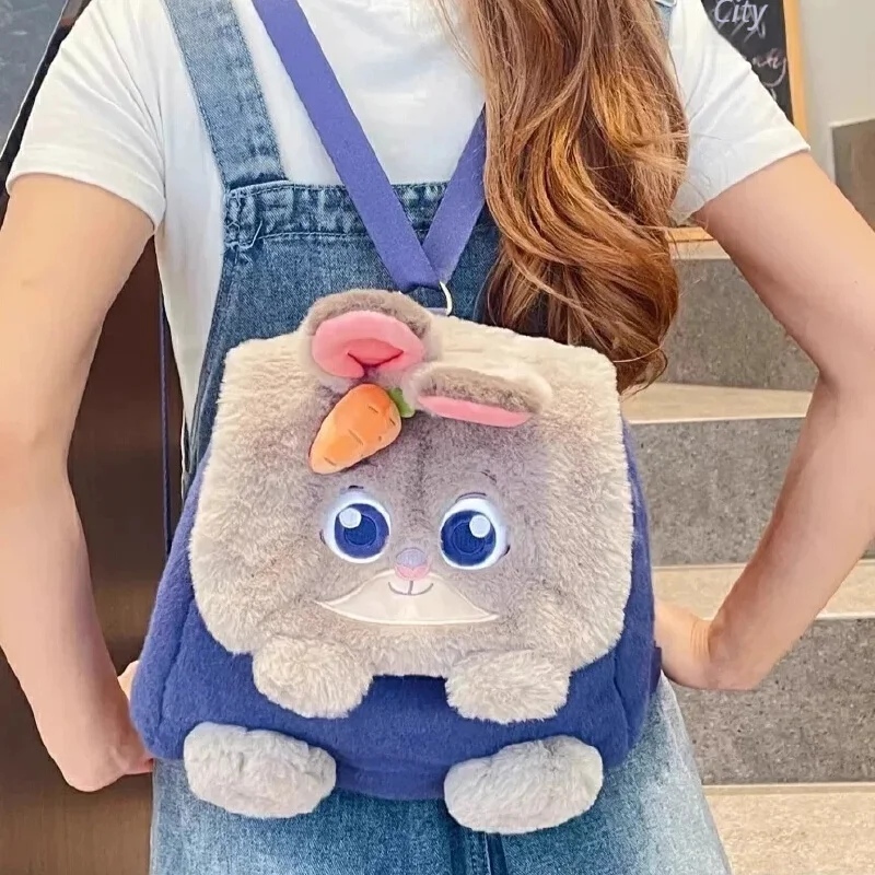 Zootopia Judy Hopps Nick Wilde Leuke Cartoon Pluche Rugzak Crossbody Enkele Schoudertas Flip Top Kawaii Festival Cadeau voor kinderen