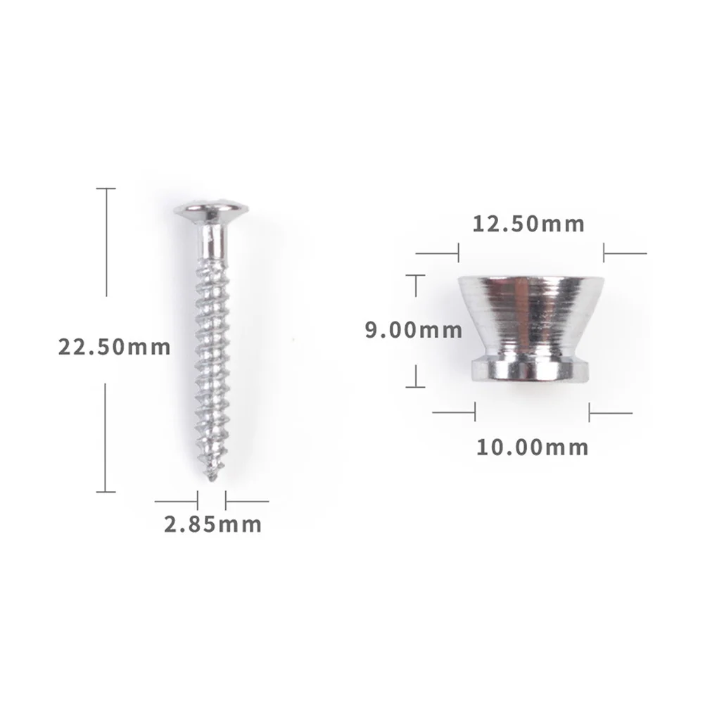 

15Pcs Strap Button High-Quality Iron Durable Electric Guitar Accessories Strap Lock Screw Cushion Easy Install Beginners