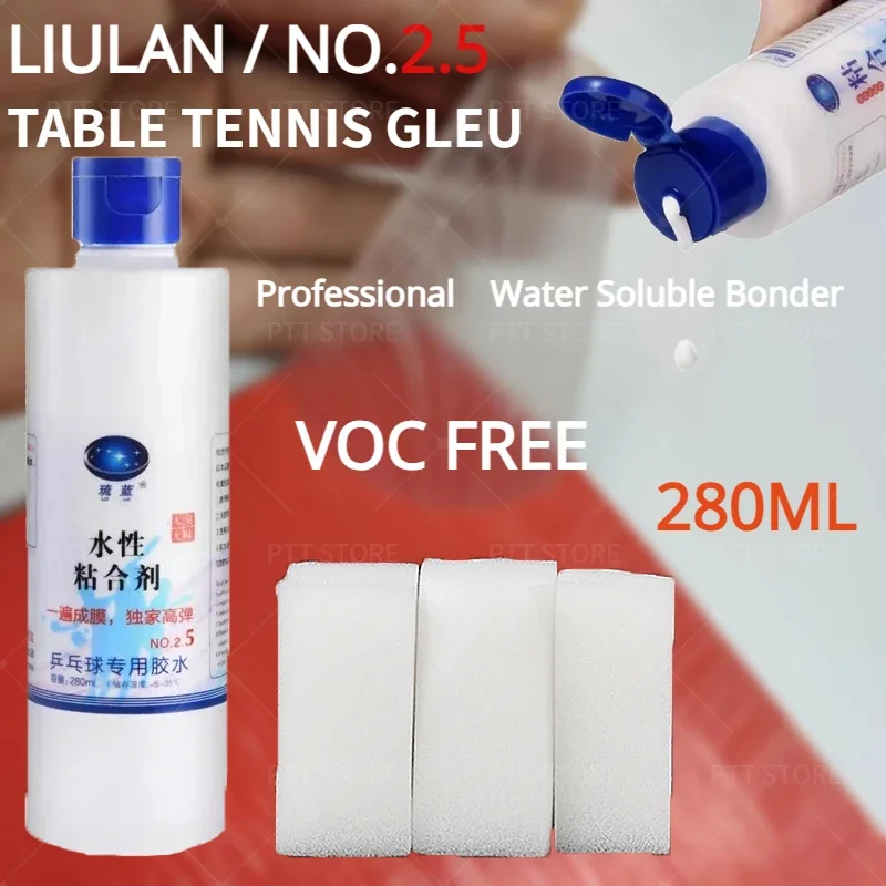 LIULAN Waterbased Glue 100/280ml Water Glue for Table Tennis Racket Ping Pong Accessories ITTF Approved NO-V.O.C