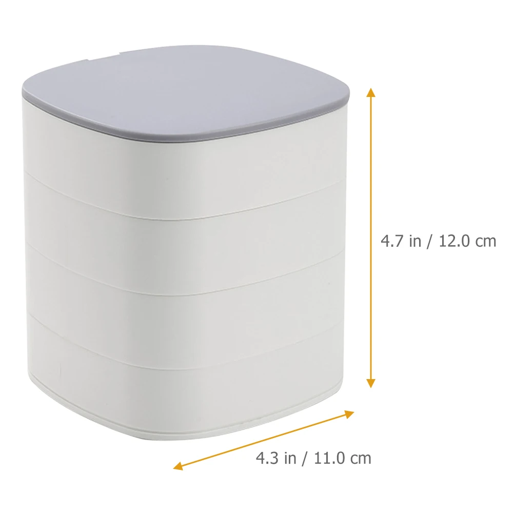 

Jewelry Storage Box ABS Material Rotatable Mirror Compact Lightweight Portable ganizer for Earrings Necklaces Bracelets Jewelry