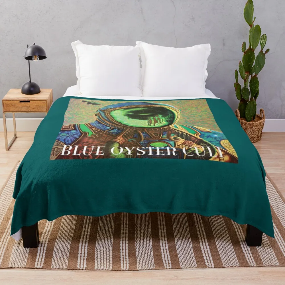 Band Tour Blue Oyster Cult Logo Music Throw Blanket Bed Fashionable Summer Thermals For Travel Designers Blankets