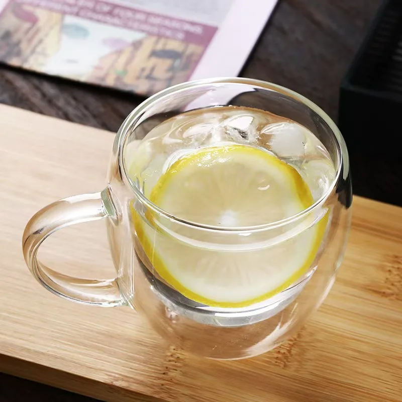 9 Sizes Double Wall Insulated Glass Cup Clear Espresso Coffee Mugs Handmade Beer Mug Tea Milk glass Whiskey Glass Cups Drinkware