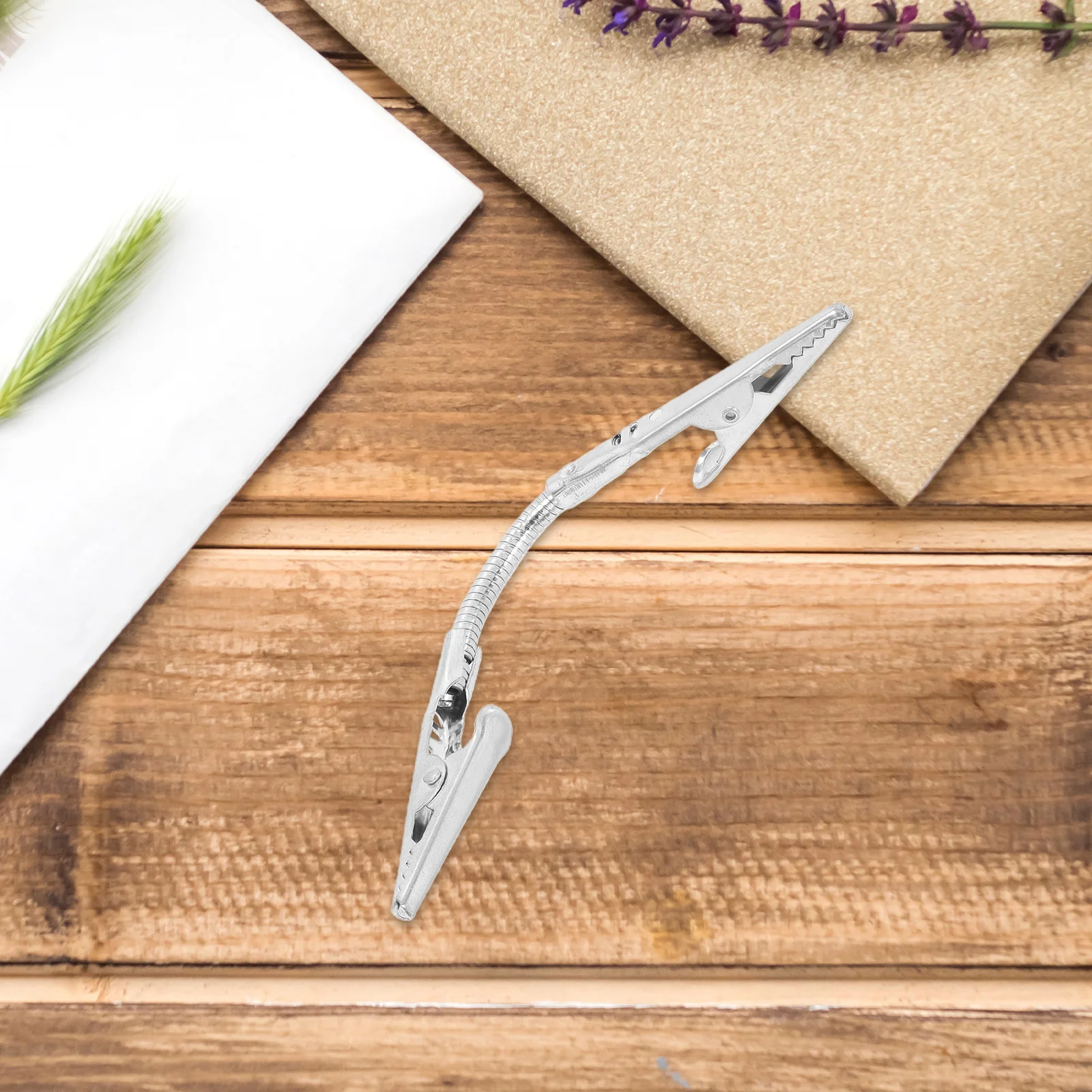 

4Pcs Creative Double Sided Clips Flexible Long Hose Memo Holders Table Card Holders Photo Note Clips for Home Office