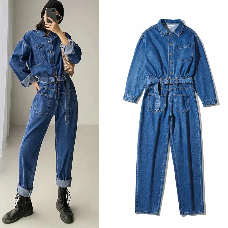 

Январский WMDR Джинсовые повседневные брюки Комбинезон Cut Label E552 Женские джинсы премиум-класса Длинные брюки Осенний сезон 96% плюс содержимое