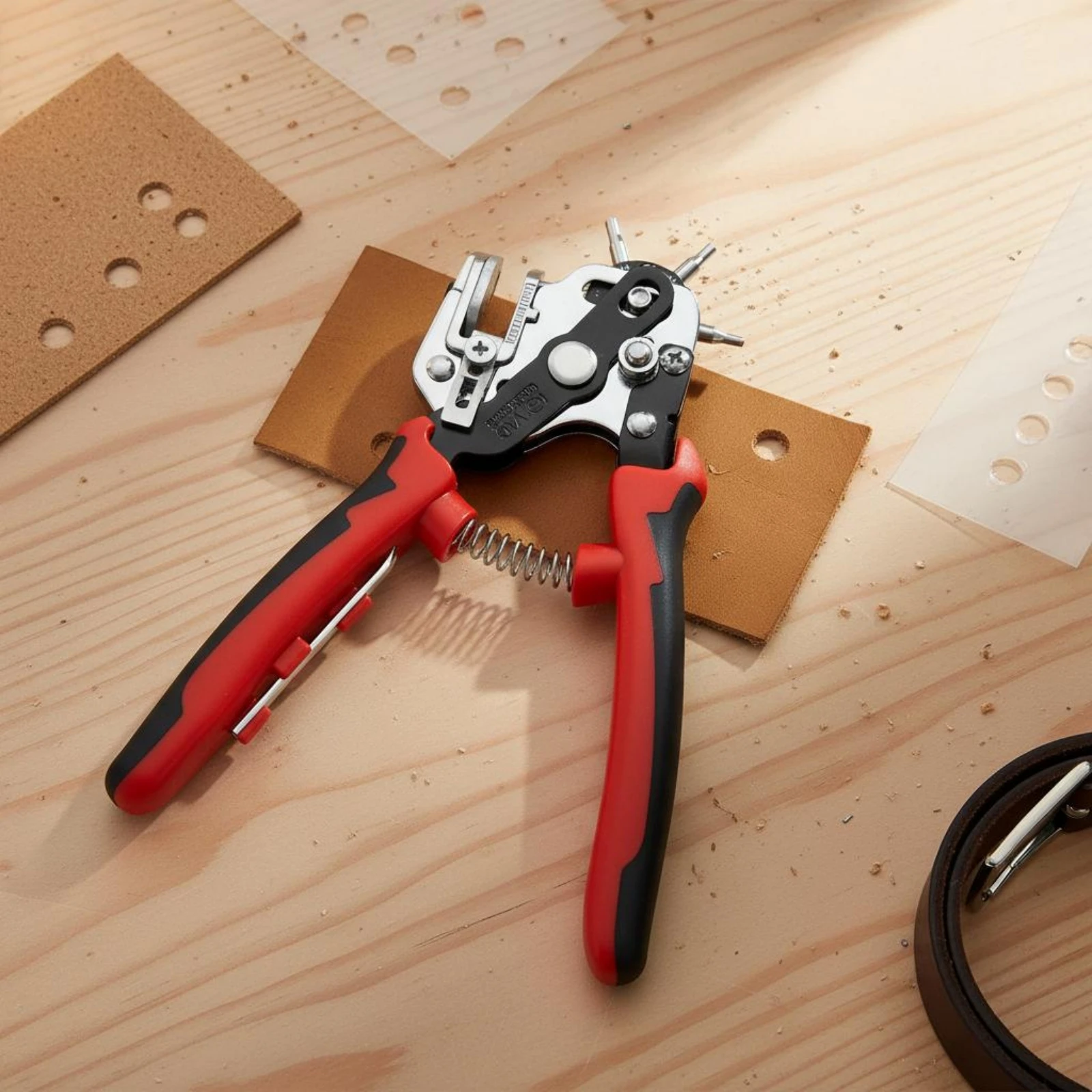 Leather Belt Hole Puncher Labo - огляд і ціна Leather Punch Revolving