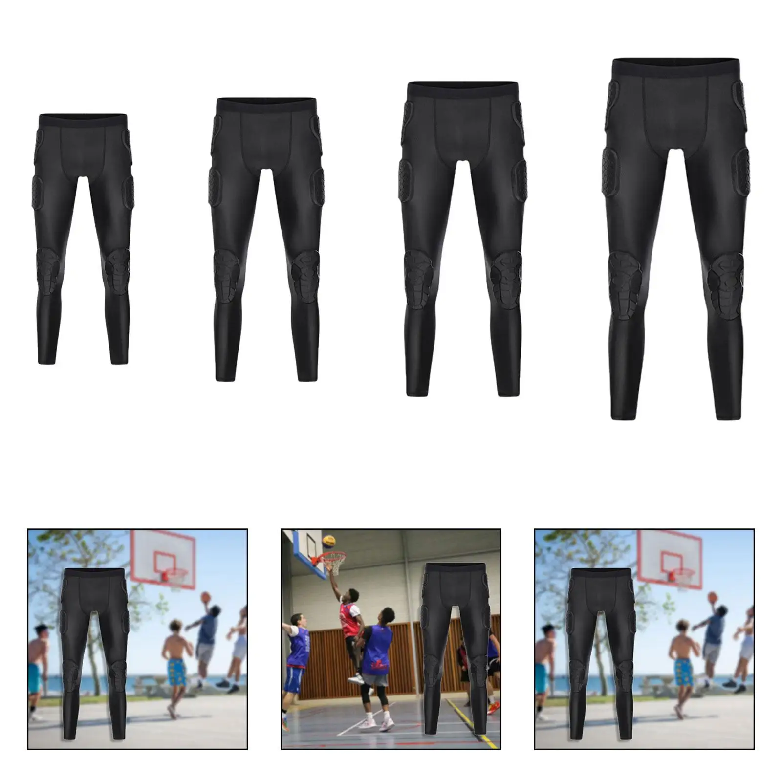 Soccer Goalkeeper Pants with EVA Padding Impact Resistant All Season Breathable Athletic Protective Gear
