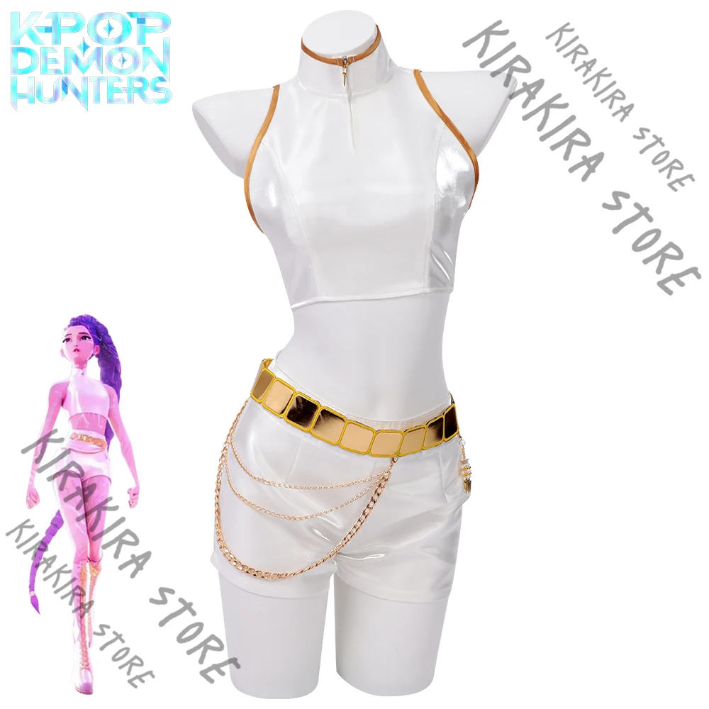 

KPop Demon Hunters Rumi Singing Suit Clothes Costume Fitting Cosplay Props Apparel Hallowmas Comic-con Girl Stage & Dance Wear