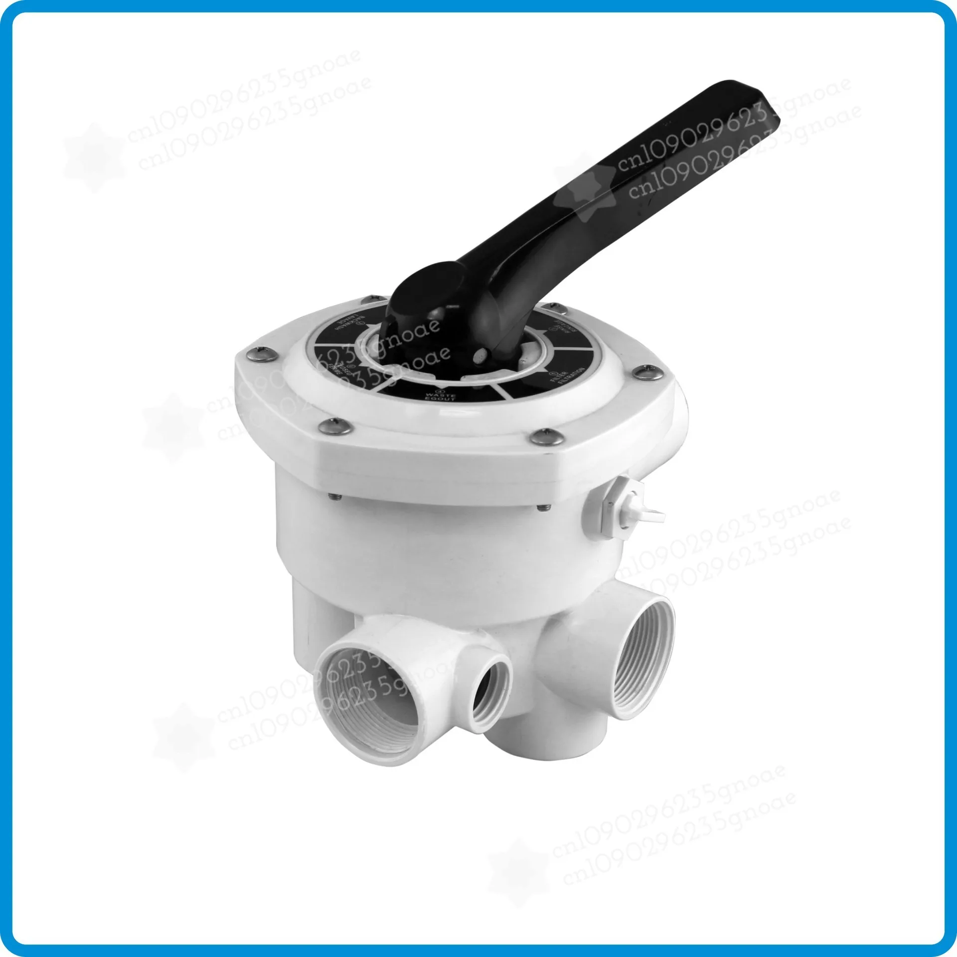Swimming Pool Filter Sand Tank 6 Position 1.5Inch Top Mount Head Water Treatment Multi Port Valve Flange Connection