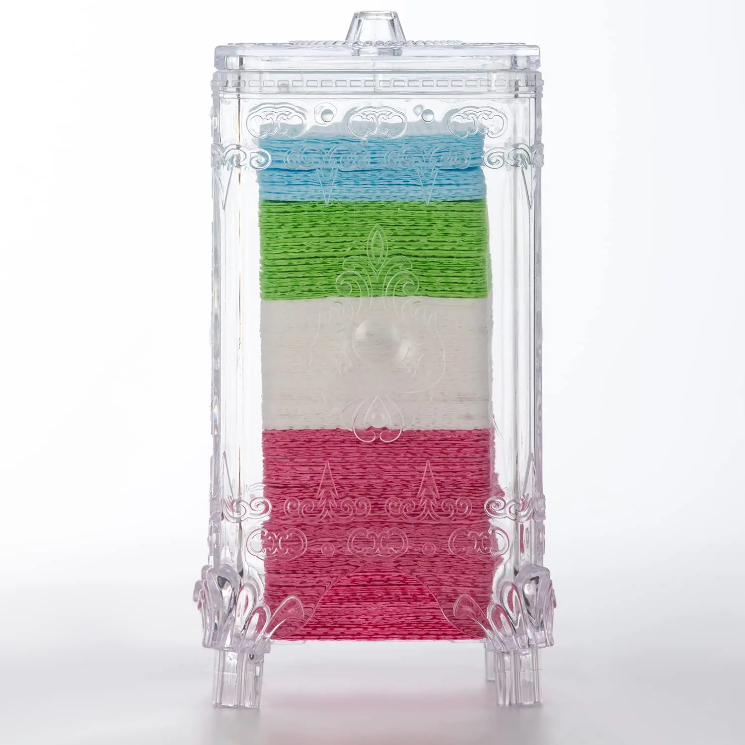 Nail Art Transparent Storage Box Nail Cotton Organizer With Lid Container Manicure Organizer Cleaning Cotton Storage Tool