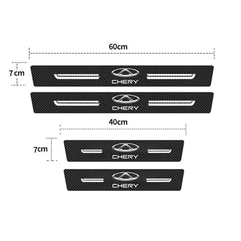 Car Door Threshold Sill Protective Rear Trunk Bumper Guard Sticker for Chery Tiggo 3X 5X Fulwin Arrizo QQ Blossom Amulet Fora