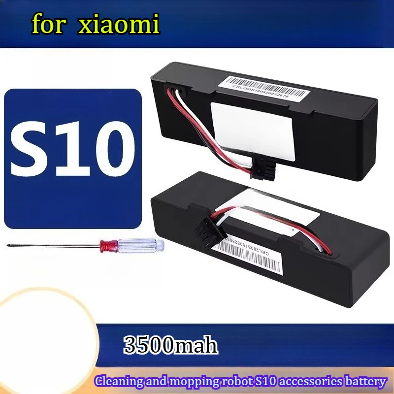 3500mAh Compatible with For Xiaomi Floor Sweeping Robot S10 Accessories Battery Main Side Brush Filter Core  Lithium Battery