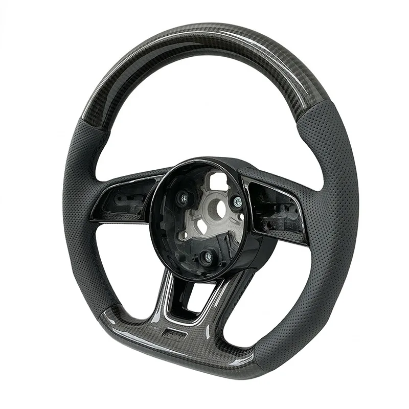 Geeignet für Audi A4 B9 Lenkradunterteil aus Carbonfaser-Leder, Audi A3A4A5 Lenkrad komplett aus Carbonfaser – Detail 5