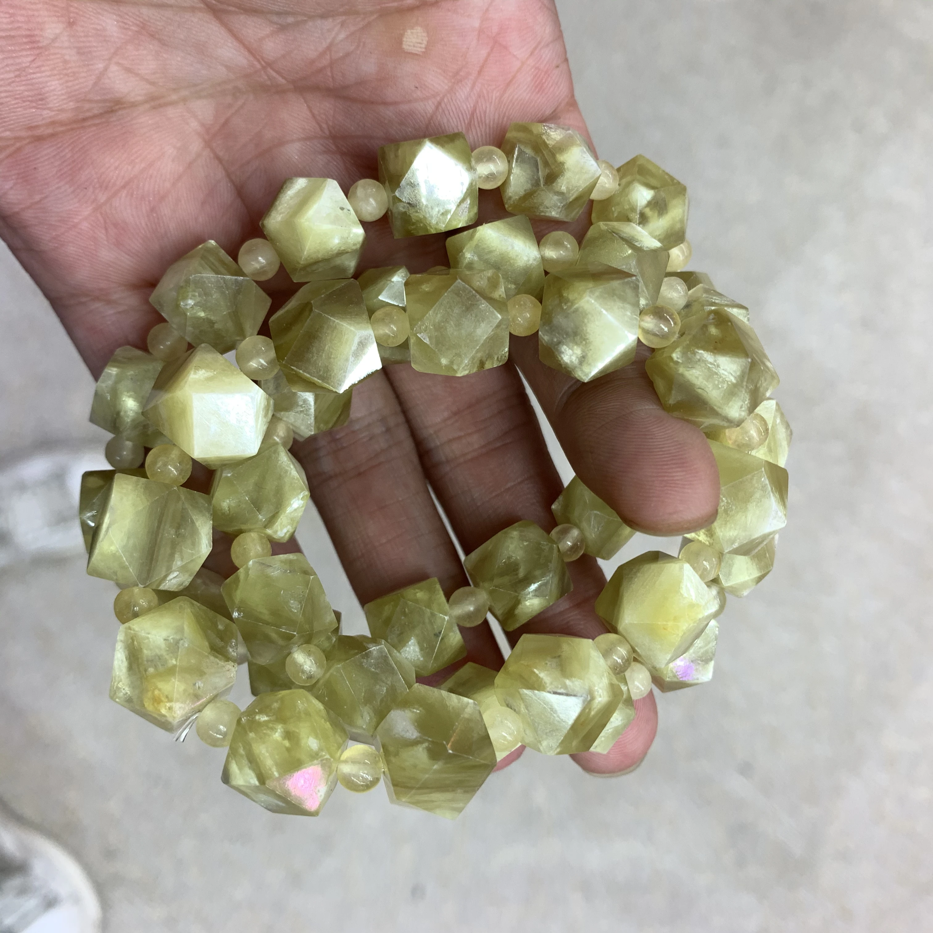 Natural Golden Mica Stone 11-15mm Bracelet with Irregular Shape Natural Energy Stone Bracelet Women's Birthday Gem Aquarius Gift