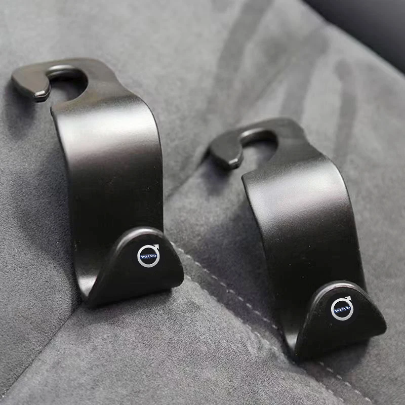 1/2pcs Car Seat Headrest Hook Mobile Phone Holder Accessories For Volvo R Design T6 AWD C30 C40 C50 C70 S40 S60 S70 S80 S90 V40