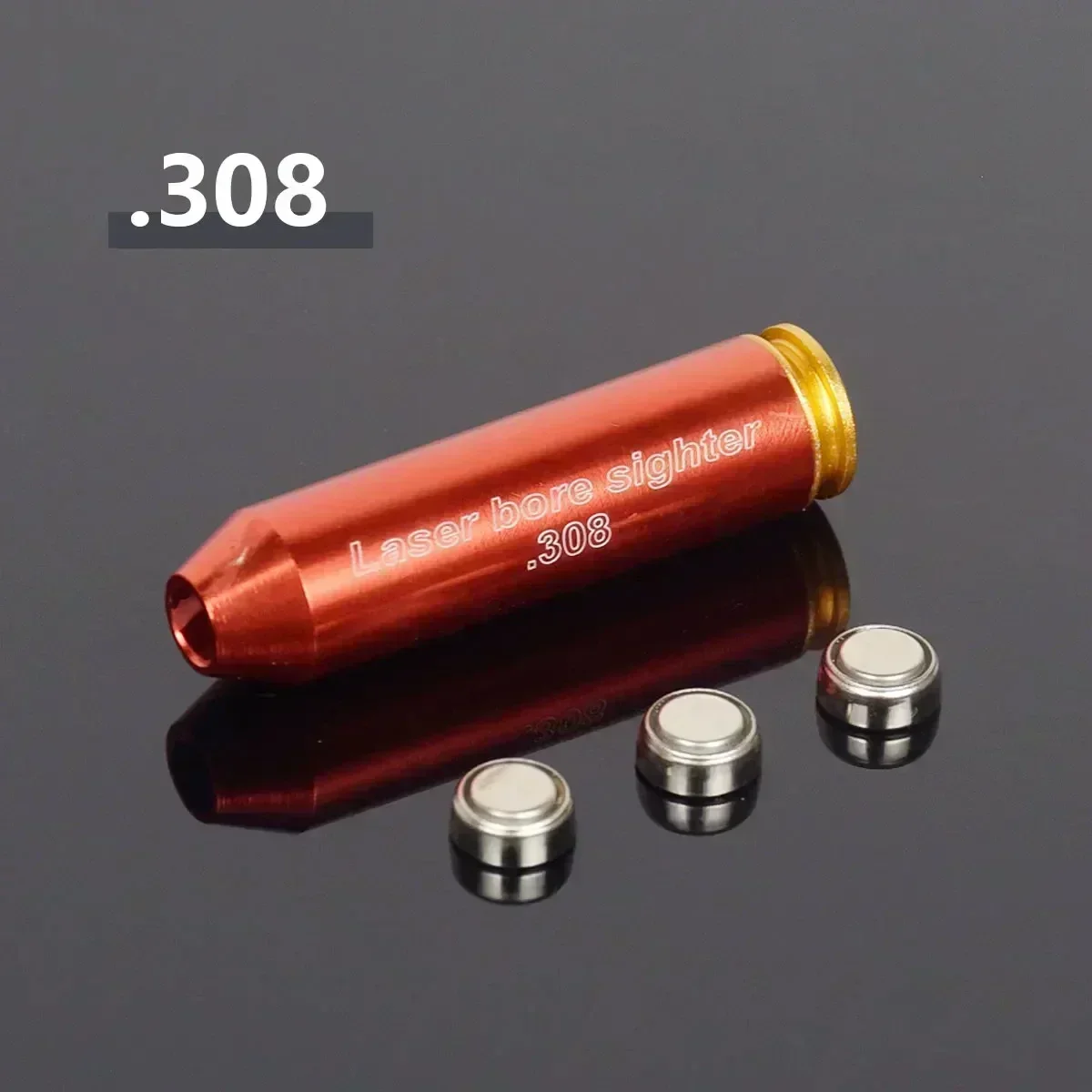 12GA 20GA 5.45x39 7.62x39 9x19mm .223 .308 .338 Gauge Red Laser Bore Sighter Training Bullet Boresighter CAL Cartridge Caliber