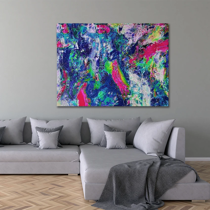 

Акриловые картины, абстрактные большие размеры, современный минималистский холст, настенный декор для квартиры, безрамное, картина высокого качества