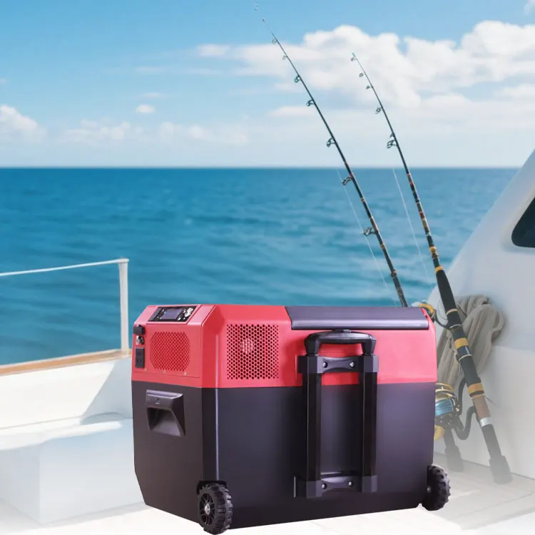 30L outdoor portable refrigerator car refrigerator, with 810Wh power supply, two-in-one fishing, 300W output, 10W