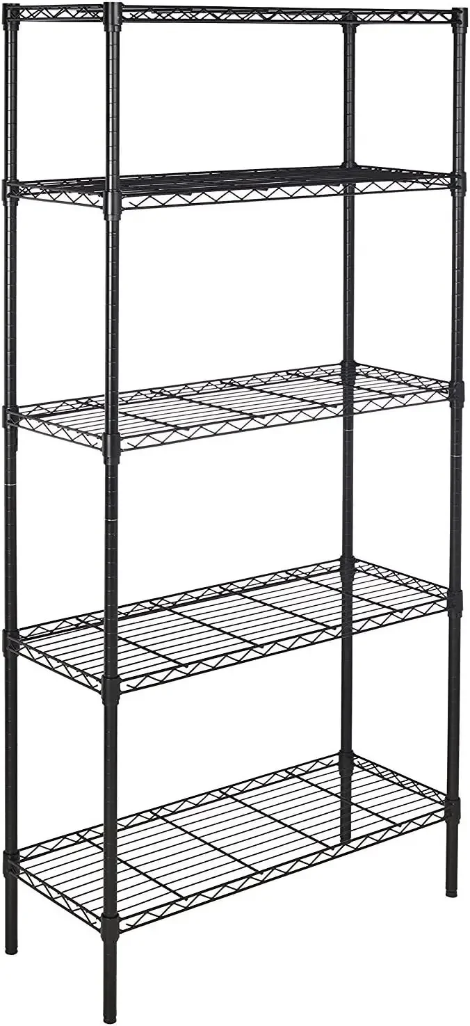 

5-Shelf Adjustable, Heavy Duty Wide Storage Shelving Unit (350 lbs loading capacity per shelf), Steel Organizer Wire Rack
