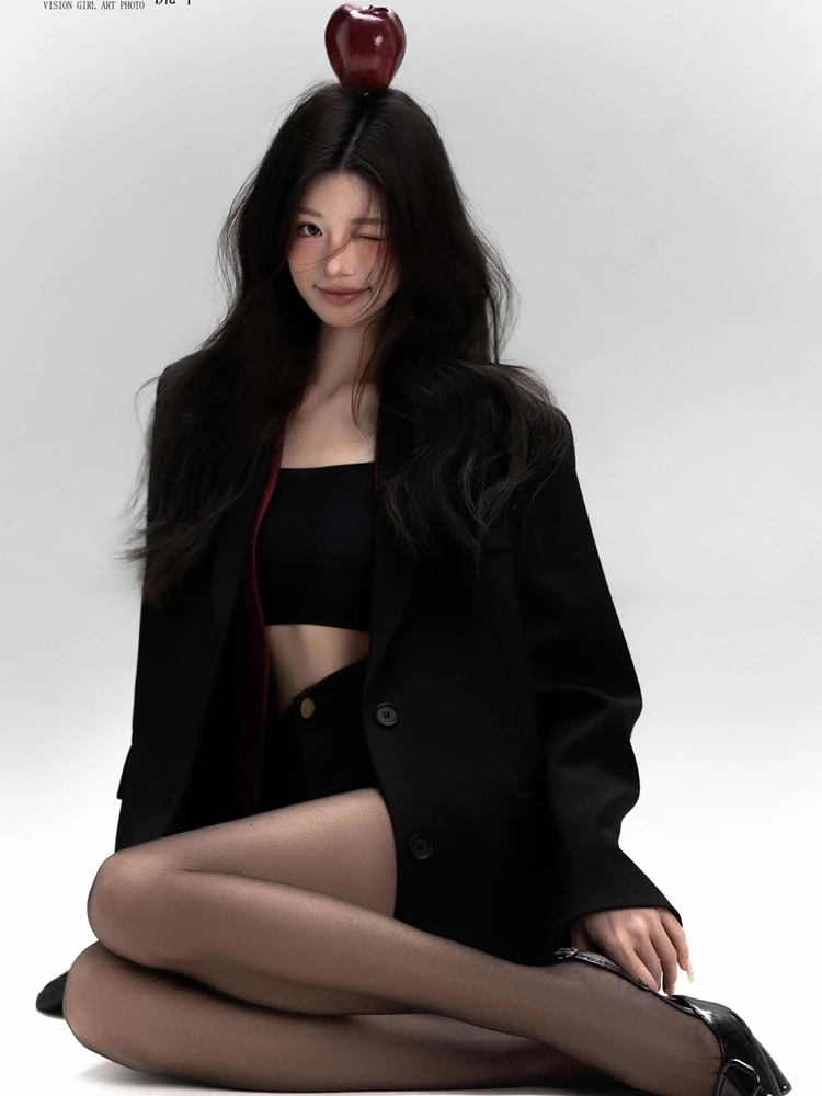 

Birthday Portrait Photography Outfit Sweet Cool Girl Studio Korean Style Art Photo Portrait High-End Feeling Suit for Teens