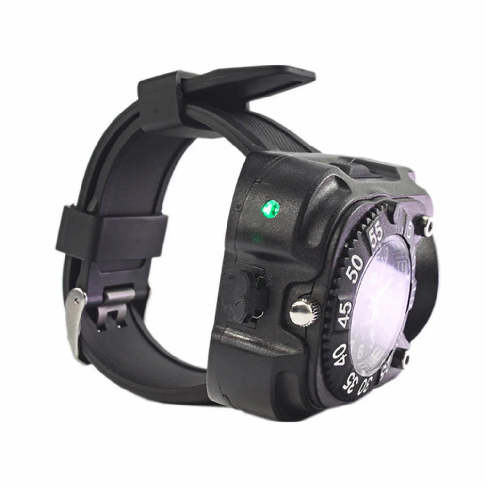 

LED Torch Wrist Light Watch Black Outdoor Multifunctional Waterproof Flashlight Compass Hiking Running Camping