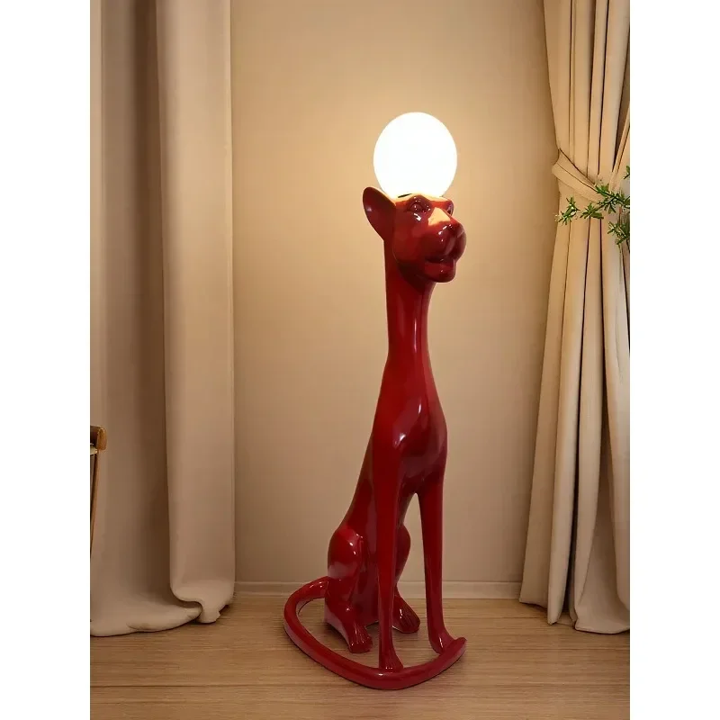 Big dog ornament floor lamp decoration home art abstract modern simplicity