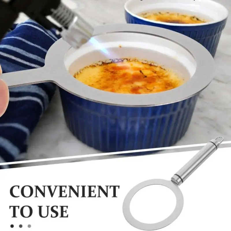 Stainless Steel Brulee Ring 6cm For Milk Tea Desserts Heat Resistant Baking Tool Professional Kitchen Essential