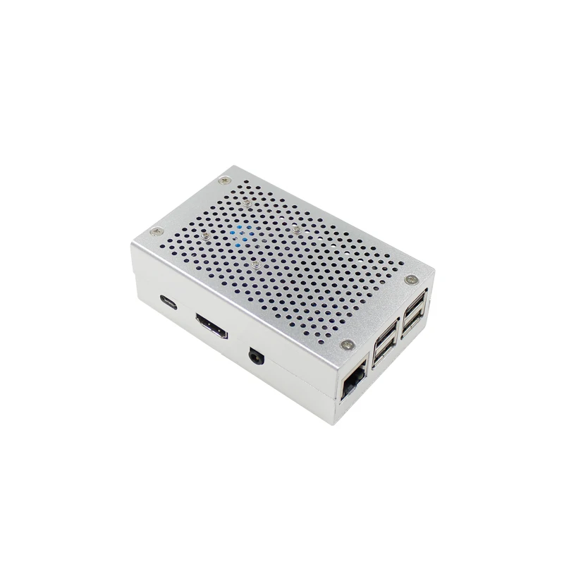 Casing pelindung logam Raspberry Pi 4B/3B Plus jaring aluminium