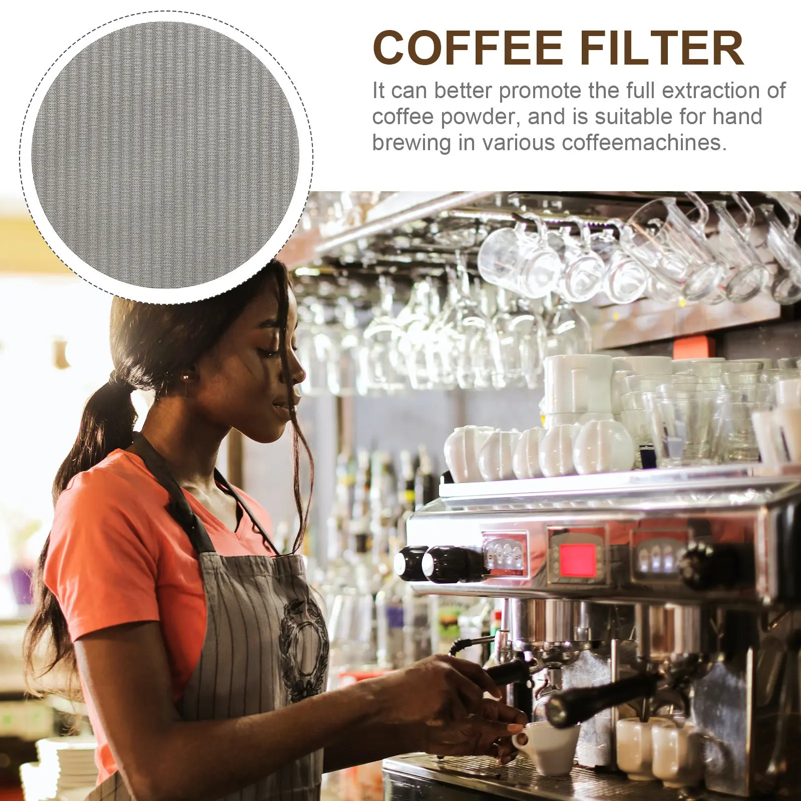Stainless Steel Espresso Puck Screen Coffee Filter Mesh for Hand Brewing High Strength Espresso Filter Plate Reusable Long Life