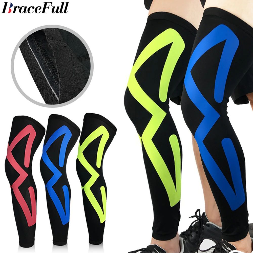 

1Pcs Compression Leg Sleeves,Leg Knee Long sleeves Knee Support for Football Baseball Running Cycling Weightlifting and Fitness